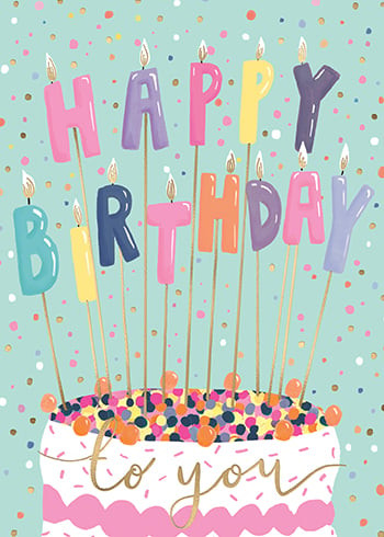 candle cake birthday card