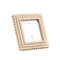 wood photo frame natural scallop 4 x 4