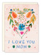 floral heart  mother's day card