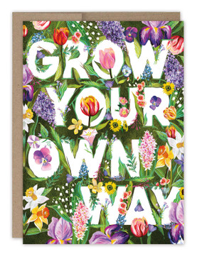 grow your own way birthday card