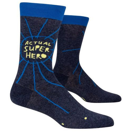 actual superhero mens crew socks