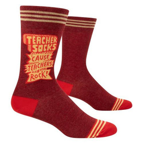 teachers rock mens crew socks