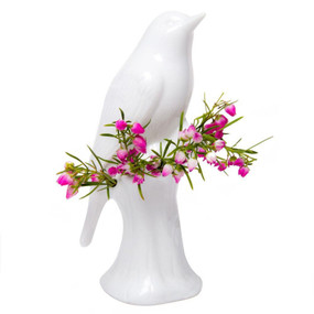 porcelain bird flower vase
