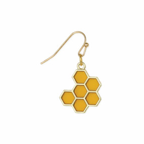 sweet honeycomb amber earrings