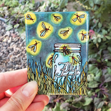 summer fireflies magnet