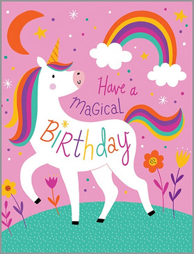 magical unicorn birthday card