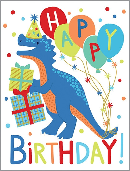 dino kids birthday card