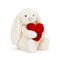 bashful red love heart bunny small