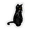 black cat constellation sticker