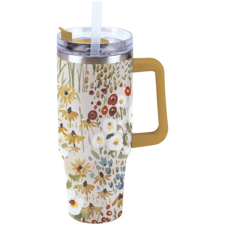 fall florals travel mug