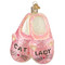 cat lady slippers ornament