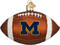 u of m football ornament