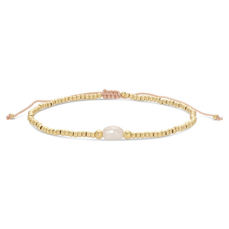 adjustable bracelet with single pearl