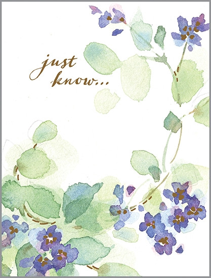 flowering vine  sympathy card