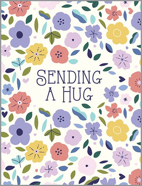 sweet purple flowers encouragement card