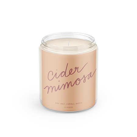 cider mimosa hand poured candle