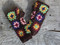 vintage crocheted fingerless mitts