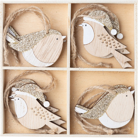 wooden bird ornament