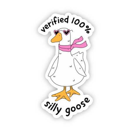 100% silly goose sticker