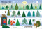 sparkly christmas trees sticker book