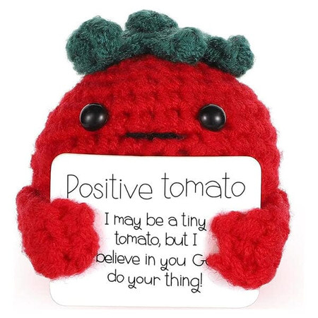 emotional support crochet plush - tomato