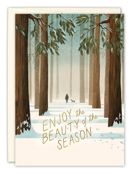 winter walk boxed holiday cards