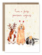 dogs pawesome woofmas holiday card