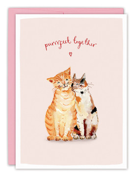 purrrfect together cats valentine's day card