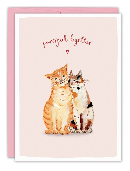 purrrfect together cats valentine's day card