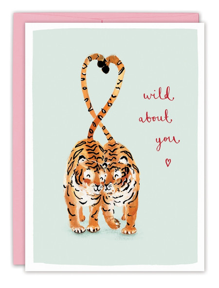 wild about you valentine's day card