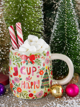 stoneware holiday mug