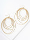 multi circle metal dangle earrings