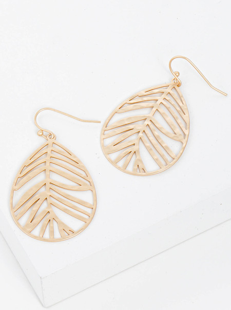 leaf teardrop earrings