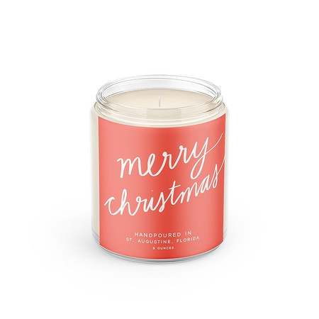 merry christmas hand poured candle