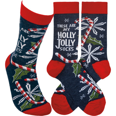 these are my holly jolly women's socks