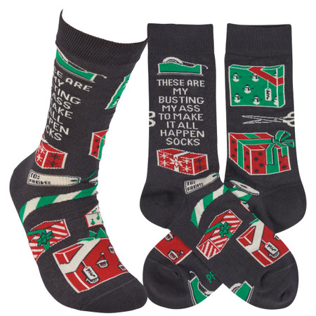 make it all happen holiday women's socks