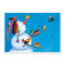 birdies and snowman holiday card