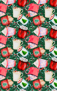 hot cup of cocoa hand towel