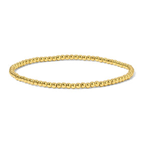 gold round bead bracelet