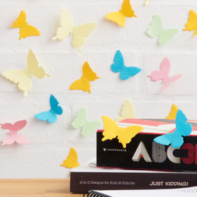 3D butterfly sticky notes specimen box