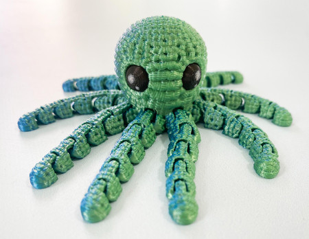 crochet 3D octopus fidget toy