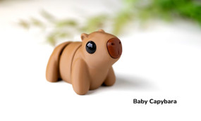 tiny baby 3D articulated fidget toy - capybara