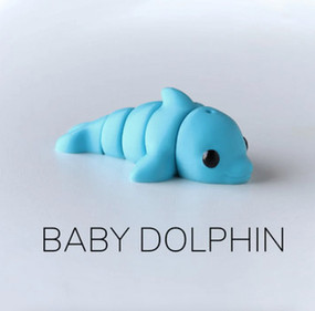 tiny baby 3D articulated fidget toy - dolphin