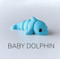 tiny baby 3D articulated fidget toy - dolphin