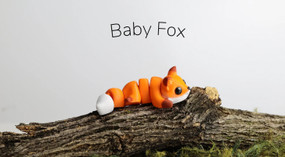 tiny baby 3D articulated fidget toy - fox