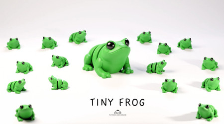 tiny baby 3D articulated fidget toy - frog