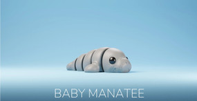 tiny baby 3D articulated fidget toy - manatee