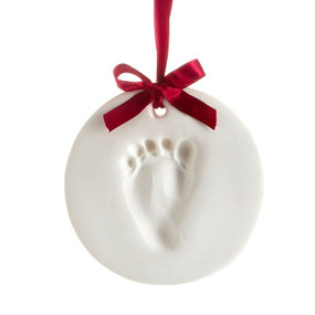 holiday baby handprint or footprint ornament