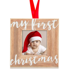 my first christmas holiday frame ornament