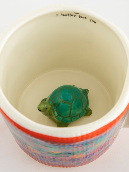 peek-a-boo turtle mug